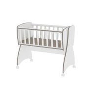   Lorelli First Dreams ringatható bölcső 105x55 - White & Coffee / Fehér & Kávé