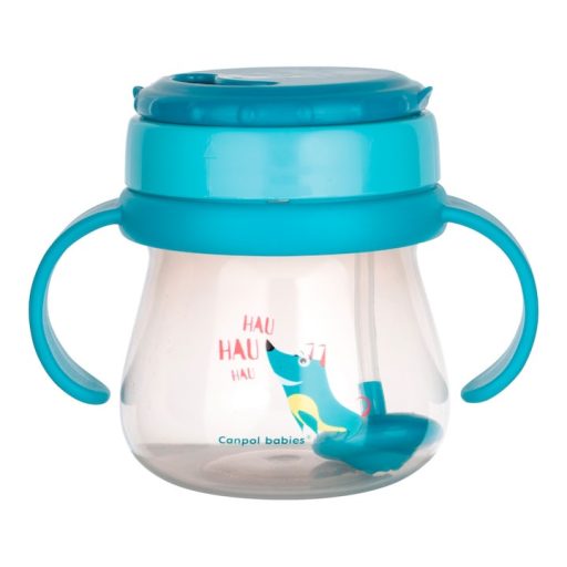 Canpol babies szívószálas kulacs, 250 ml, BPA mentes 9m+