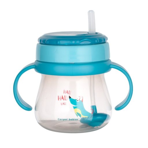 Canpol babies szívószálas kulacs, 250 ml, BPA mentes 9m+