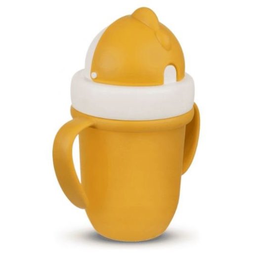 Canpol Babies matt pasztell bögre összecsukható szilikon csővel 210ml