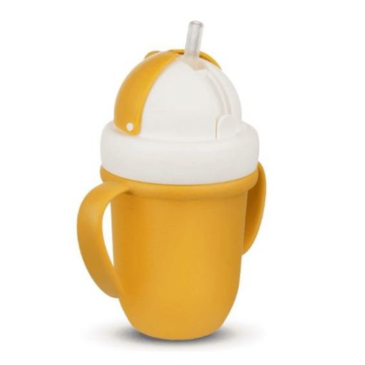 Canpol Babies matt pasztell bögre összecsukható szilikon csővel 210ml