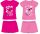 Barbie pamut nyári együttes - póló-rövidnadrág szett - pink - 122
