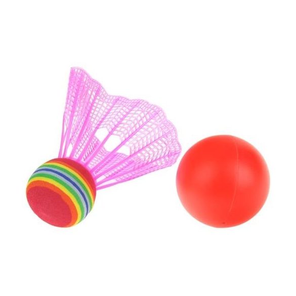 Tollaslabda készlet rózsaszín tollaslabdával