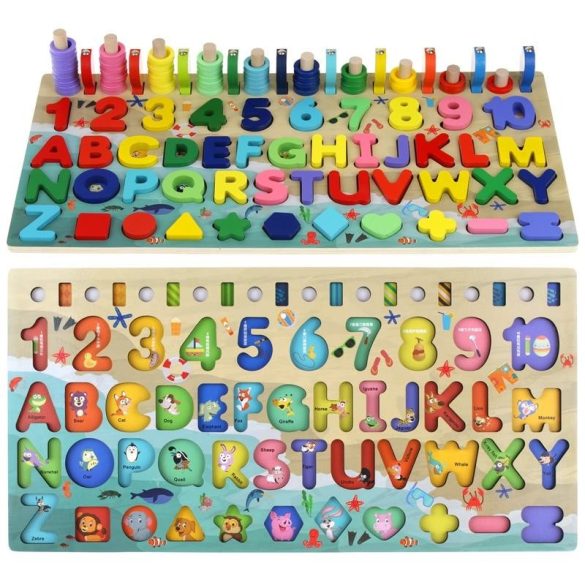 Puzzle fa Abacus mágneses halakkal