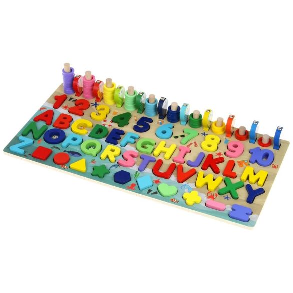 Puzzle fa Abacus mágneses halakkal