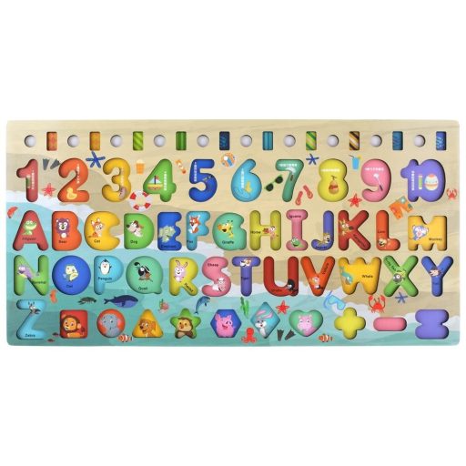 Puzzle fa Abacus mágneses halakkal