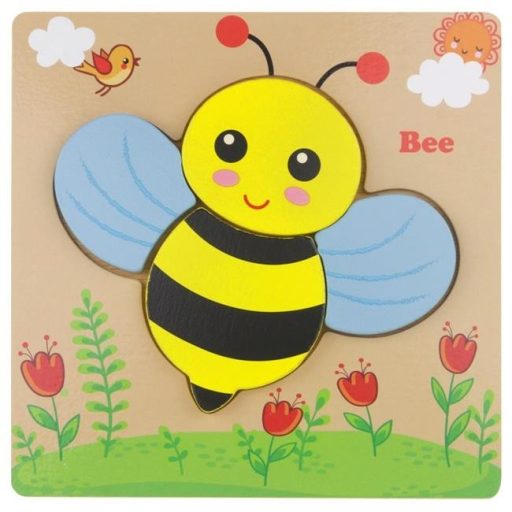 Fából készült oktató puzzle