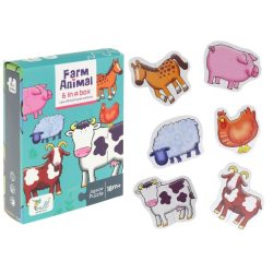 Oktatópuzzle 12 db - Farm állatok