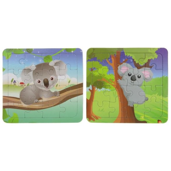 Koala puzzle (16 db) kifestőkönyvvel