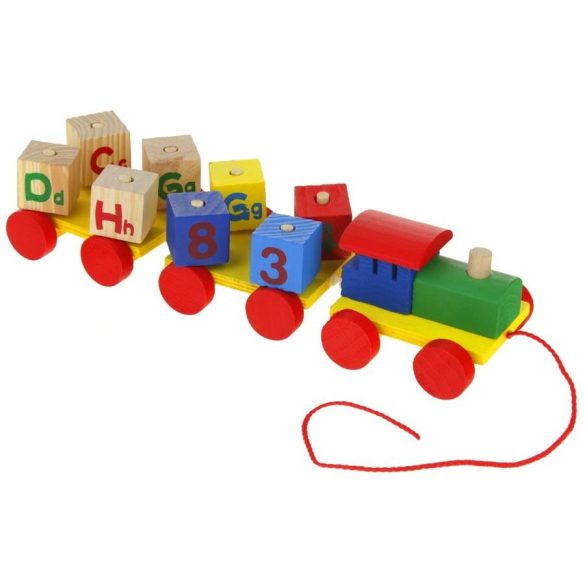 Fa vonat kocsikkal