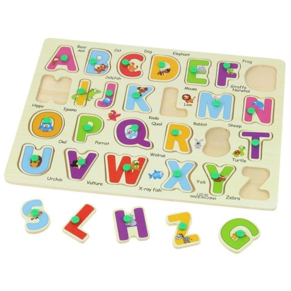 Fa puzzle 26 db - ábécé betűi
