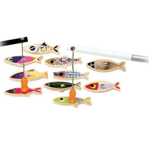 Janod Mágneses horgászkészlet 10 db hallal