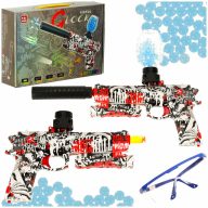   Akkumulátoros multi gélgolyó és nerf pisztoly  + szemüveg + 550db töltény 
