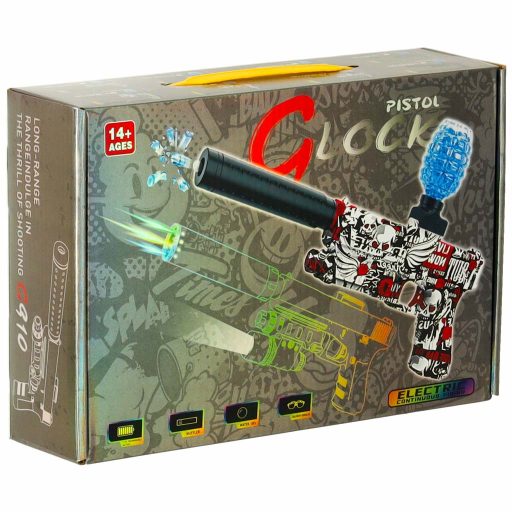 Akkumulátoros multi gélgolyó és nerf pisztoly  + szemüveg + 550db töltény 