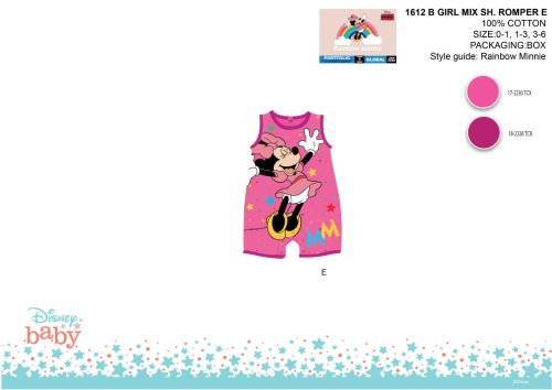 Disney Minnie egér nyári ujjatlan baba rugdalózó - pink-pink - 3-6 hónapos babának