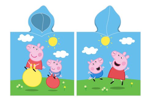 Peppa Pig 100% pamut poncsó - 55x110 cm