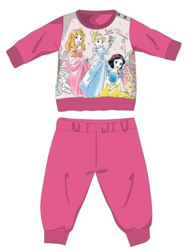 Disney Hercegnők téli pamut baba pizsama - interlock pizsama - pink - 80