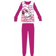 Snoopy női vékony pamut pizsama - jersey pizsama - pink