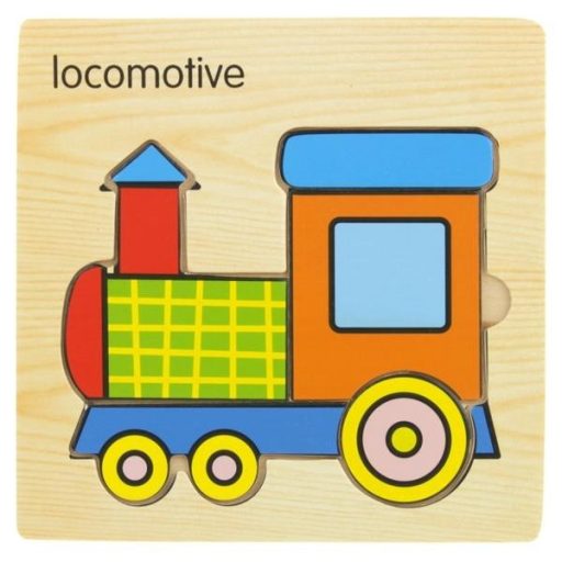 Fából készült oktató puzzle kicsiknek