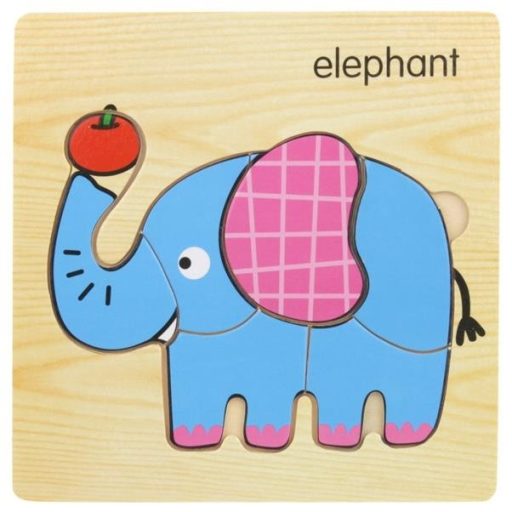 Fából készült oktató puzzle kicsiknek