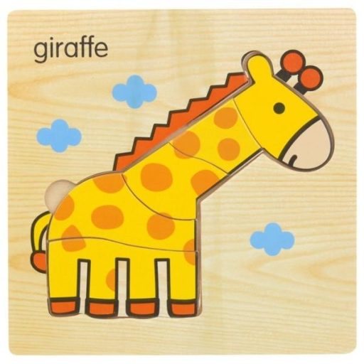 Fából készült oktató puzzle kicsiknek