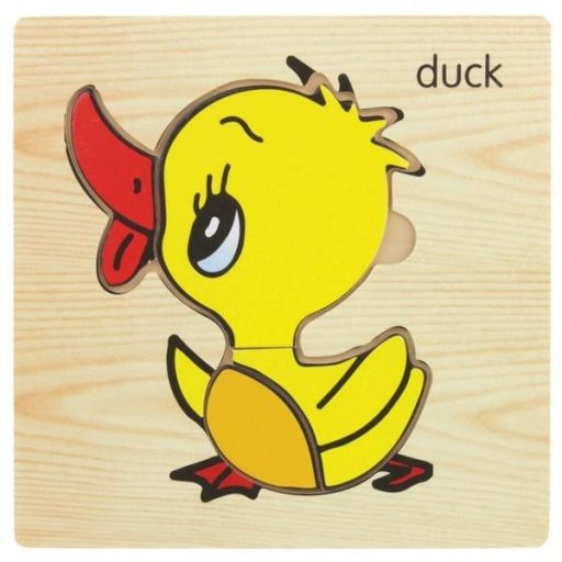 Fából készült oktató puzzle kicsiknek