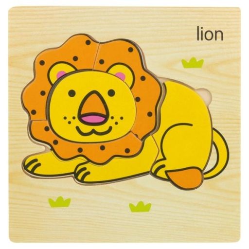 Fából készült oktató puzzle kicsiknek